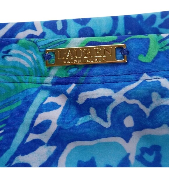 Lauren Ralph Lauren Plus Size Bottoms High Waist Tropical Full Coverage - Picture 11 of 11